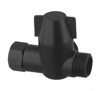 Zilimontt Vanne de dérivation de douche G1/2 à 3 voies avec construction en ABS pour installations d'évier de salle de bain et de cuisine, compatible avec pommeaux de douche et mitigeur standard (noir