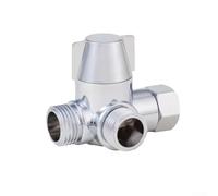 Zilimontt Vanne inverseur de douche 3 voies G1/2 lisse avec structure ABS Tadapter rotation bobine construction eau précise pour contrôle du débit compatible avec standard (argent)