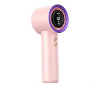 Zilimontt Ventilateur à turbine portable sans pales rechargeable par USB avec batterie 3600 mAh haute vitesse 130 000 tr/min et 100 paramètres de vitesse pour voyage (S001 - Rose)