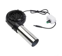 Zilimontt Ventilateur de barbecue portable USB avec vitesse réglable, conduit d'air en acier inoxydable, soufflets de feu portatifs pour barbecue extérieur, réchaud de camping, cheminée et foyer