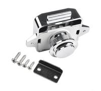 Zilimontt Verrou à bouton-poussoir en alliage de zinc pour porte de placard en camping-car, caravane ou bateau, poignée intégrée et fonction de loquet pour sécuriser les portes d'armoire, 26 mm