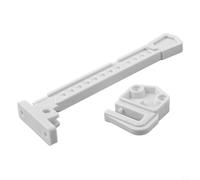 Zilimontt Verrou de fenêtre ABS pour sécurité enfant avec vis, entrebâilleur de ventilation réglable pour UPVC, bois, fenêtres en aluminium, blanc