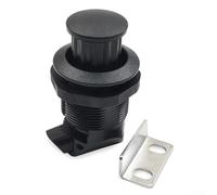 Zilimontt Verrou de porte à bouton-poussoir intégré pour armoires, tiroirs, tables de yacht et armoires avec fonctionnement sans clé et installation facile en noir ou argent (noir)
