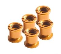 Zilimontt Vis de plateau en aluminium pour pédalier de route pour vélo - 5 clous de plateau en alliage 7075, compatibles simple/double/triple vitesse, 9,6 × 0,6 × 12 mm, légers et résistants à la