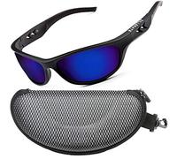 ZILLERATE Lunette de soleil homme polarisée Pour conduite, vélo, golf, ski, pêche et course à pied, Protection UV400, Monture légère confortable en TR90, Accessoires et étui rigide, Bleu