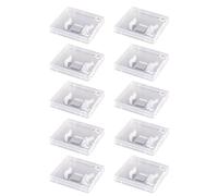 Zillesase Boîtes Compactes pour Clés USB - Organiser et Protéger | Boîtes en PP durables, protection contre rayures et chocs mineurs; set de 10 boîtes transparentes pour stockage et transport.