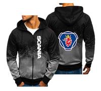 ZILUXI Sweats à Capuche Homme Sc.an.ia, Cardigan à Manches Longues, Coupe Vent Homme pour Printemps Automne, ExtéRieur(Gray,XXL)