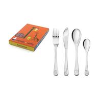 Zilverstad 6839030 Couvert pour Enfant Lot de 4 Pièces Miffy Zoo Acier Inoxydable, Argenté