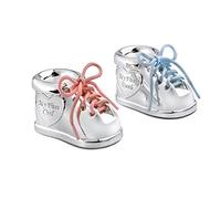 Zilverstad 7276261 Boîte pour Dent de Lait et Mèche de Cheveux Chaussure à Lacets Argenté Laqué Bicolore