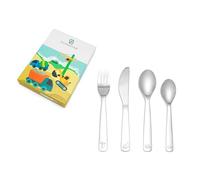 Zilverstad Couvert enfant Véhicules de Construction Argenté 21,5 x 15,5 x 2,5 cm