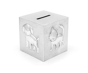 Zilverstad Tirelire Cube Animaux de Compagnie argenté