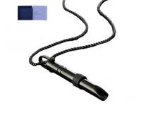 Zilynhom Collier de respiration, accessoires de méditation pour la pleine conscience, soulagement de l'anxiété et du stress, se calmer, changer d'attention, relaxation (Black)