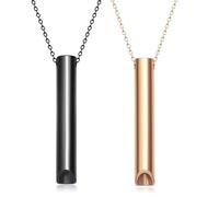 ZILZUFA 2 Pcs Collier de Respiration, Collier de Respiration pour soulager Le Stress et l'anxiété, pour soulager l'anxiété, Outil de Collier de Respiration pour Hommes et Femmes