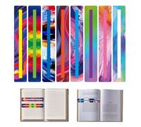 ZILZUFA 8 Règle de Lecture pour Enfants, Bandes de Lecture Guidée et Marque-Page pour Dyslexie, Ligne de Lecture Design Optique, Outils Pédagogiques pour Professeurs, Élèves et Débutants