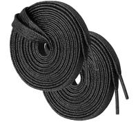 ZILZUFA Lot de 2 Paires de Lacets de qualité supérieure, Noir, Résistants à la déchirure, Largeur 7 mm, Lacets Noir de 120 cm, pour Baskets, Chaussures de Sport, Chaussures de Course, Baskets