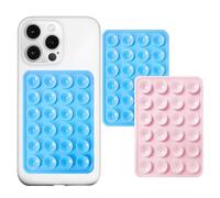 ZILZUFA Lot de 2 ventouses en Silicone, Support de téléphone Portable à Ventouse carrée, en Silicone unilatéral, Convient pour Les téléphones Portables, Les banques d'alimentation et la Conduite