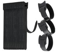 ZILZUFA Lot de 80 Serre Câble Réutilisables en Nylon, 150 MM x 12 MM Attaches de Câble Réglables avec Crochet et Boucle, Gestion des Câbles pour Bureau, Maison, Jardin et Autres, Noir