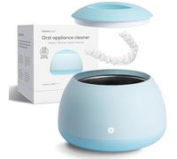 Zima Dental Pod | Bleu ciel | Machine de nettoyage à ultrasons | Aligneur, protège-nuit, protège-dents, nettoyant pour prothèses dentaires | Soins dentaires bucco-dentaires Approuvé FSA HSA