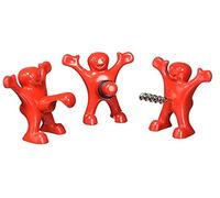 ZIMAIC Composé de 3 Mignons Tire-Bouchons - Ouvre Bouteille Vin/Bière- Cadeau Original pour Amateurs Vin Homme et Femme - Idéal Noël, Anniversaire, et Usage Quotidien - Rouge