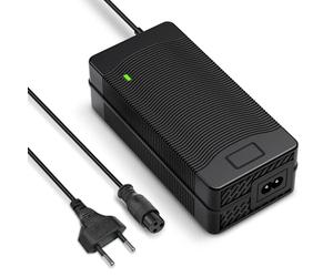 ZIMAOER 54,6V 2A Chargeur pour Kugoo M4/M4 Pro, Chargeur de Batterie Lithium pour Hitway H5/H5 Pro, Speedway Mini 4 Pro, UrbanGlide E-Cross Pro, Evercross H5/HB24 et Plus (Fiche 3 Broches)