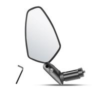 ZIMAOER Rétroviseur Vélo Guidon, Miroir HD avec Grand Champ de Vision, Réglable à 360°, Pliable, Boîtier Robuste en PP, Compatible Route, VTT & Vélo Électrique