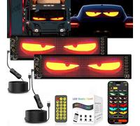 ZIMAOER Yeux LED pour Camion, Lumières Devil Eyes pour Voiture, Écran LED Flexible et Programmable, Panneau Publicitaire pour Voiture, Camion, Magasin, Design DIY Dynamique (2pièces 7x17.3cm)