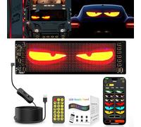 ZIMAOER Yeux LED pour Camion, Lumières Devil Eyes pour Voiture, Écran LED Flexible et Programmable, Panneau Publicitaire pour Voiture, Camion, Magasin, Design DIY Dynamique (1pièce 7x17.3cm)