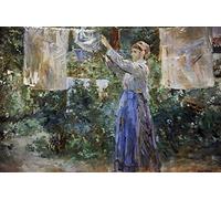 ZIMARO Wall Art Impression sur Toile Photos d'œuvres d'art la reproduction Berthe Morisot par Berthe Morisot pour la décoration intérieure 60x90cm