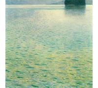 ZIMARO Wall Art Impression sur Toile Photos d'œuvres d'art la reproduction Île dans l'Attersee parGustave Klimt pour la décoration intérieure 60x90cm