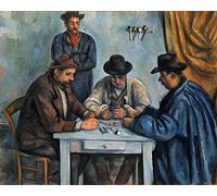 ZIMARO Wall Art Impression sur Toile Photos d'œuvres d'art la reproduction Paul Cézanne les joueurs de cartes pour la décoration intérieure 60x90cm