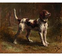 ZIMARO Wall Art Impression sur Toile Photos d'œuvres d'art la reproduction Rosa Bonheur un Limier Briquet Hound pour la décoration intérieure 60x90cm