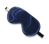ZIMASILK Réglable Mûrier Soie Masque Pour Les Yeux Bandeau 100% Pur Mûrier Masque Pour Les Yeux Pour Sommeil Avec Sac (Bleu Marine)