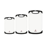 Zimatic Lot de 3 planches à découper résistantes sans BPA avec rigoles profondes et poignées antidérapantes, compatibles lave-vaisselle