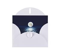 ZIMBRO Cartes de remerciement pleine lune dans la nuit, cartes d'anniversaire, cartes de Saint-Valentin, cartes commémoratives et invitations de fête.