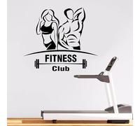 ZIMBRO Stickers muraux en vinyle pour salle de sport, fitness, salle de sport, décoration d'intérieur, salon, 49 x 42 cm