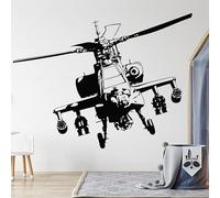 ZIMBRO Stickers muraux militaires hélicoptères autocollants héros soldats décoratifs en vinyle pour maison garçon chambre à coucher salle de jeux sports de combat autocollants muraux 55 x 42 cm