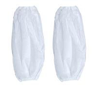 ZIMGOD Manchon Jetable Manchettes en Polypropylène - Forte Ténacité, Manchons de Protection des Bras Respirants, Domicile Hôpitaux Laboratoires Protège-manchettes (Color : White)
