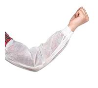 ZIMGOD Manchon Jetable Manchons Jetables pour Protège-bras, Manchettes en Tissu Non Tissé - Hautement Hydrophobe, Paquet de 100, Cuisine Cliniques Salles Blanches Utilisation (Color : White)
