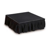 ZIMGOD Plateforme de Scène Plateforme de Scène Modulaire avec Jupe Noire, Plateforme de Scène Portable pour Événements Musique de Batterie, Podium Pliable et Amovible(122x122x20cm (48x48x7.9in))