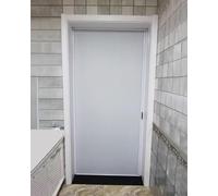 ZIMGOD Porte Accordéon Porte Coulissante Pliante Blanche sans Perçage, Porte Moustiquaire Accordéon Non Tissée avec Cadre Métallique, Porte Pliante pour Cuisine et Chambre(60x80in (152.5x203cm))