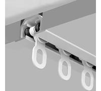 ZIMGOD Rideau Rail Plafond Invisible Blanc, Système de Rail à Rideaux Encastré, Tringle à Rideaux Coulissant pour Fenêtre de Douche, Barre à Rideaux Droite en Métal(560cm/18.4ft)
