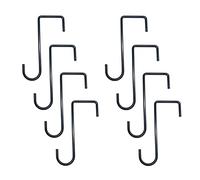 Zimjoy 8 pièces Crochets de clôture en vinyle,Crochets De Patio,Crochet de Cintre De Plante pour suspendre Jardinières Mangeoire à Oiseaux Pot de Fleur Plante（Noir）