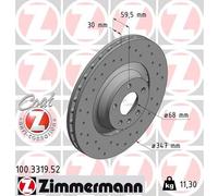 ZIMMERMANN 100.3319.52 Disque de frein pour AUDI,AUDI (FAW)