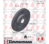 ZIMMERMANN 100.3356.55 Disque de frein pour AUDI,AUDI (FAW),PORSCHE,VW (SVW)