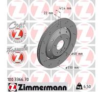 ZIMMERMANN Disque de frein 100.3366.70 ventilé perforé Ø330 mm arrière pour Audi A5
