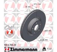 Disque de frein ZIMMERMANN 100.4700.20