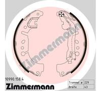 ZIMMERMANN 10990.158.4 Jeu de mâchoires de frein pour FIAT
