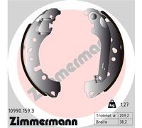 ZIMMERMANN 10990.159.3 Jeu de mâchoires de frein pour FORD