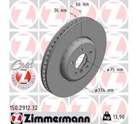 ZIMMERMANN 150.2912.32 Disque de frein pour BMW
