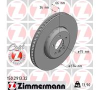 ZIMMERMANN 150.2913.32 Disque de frein pour BMW